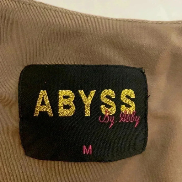 Abyss by Abby Bodycon Dress Taupe Size Medium - Picture 3 of 5